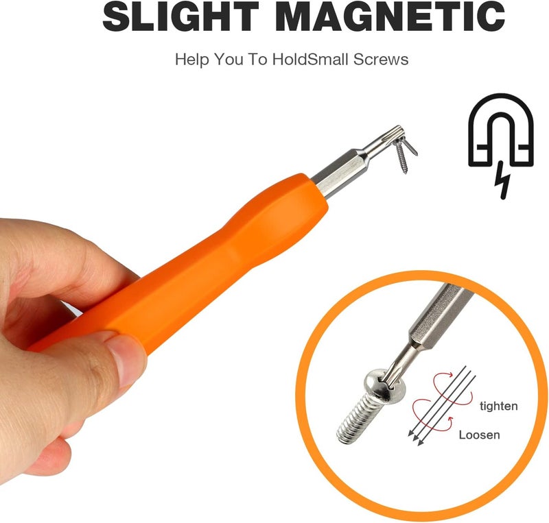 HAO HELPER Video Screwdriver Bit Set for Battery and Wifi Access - Fits All Video Doorbell Models (Orange) - Image 4